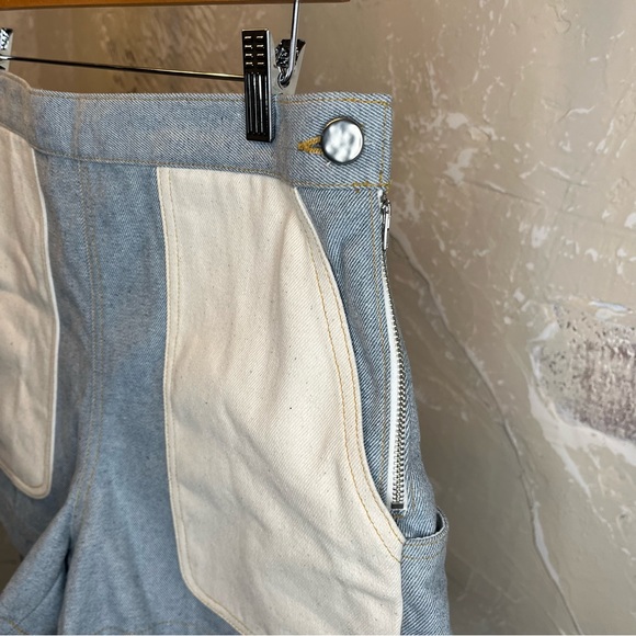 Rachel Comey s12 NWT Handy Short upcyled denim color block blue white, gorpcore - Picture 2 of 9